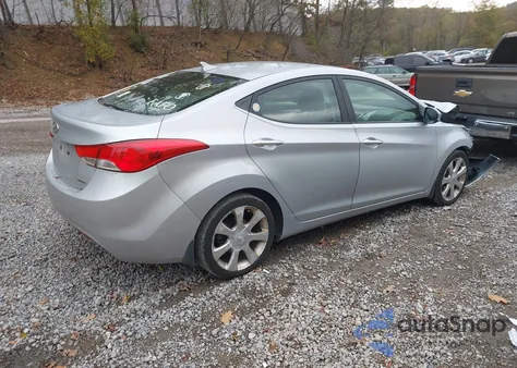 2012 Hyundai Elantra Limited z USA, uszkodzony, nr VIN 5NPDH4AE4CH149613